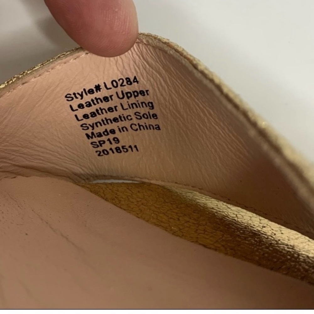 J Crew Elegant Gold Block Penny Heel Sandals - Picture 4 of 8